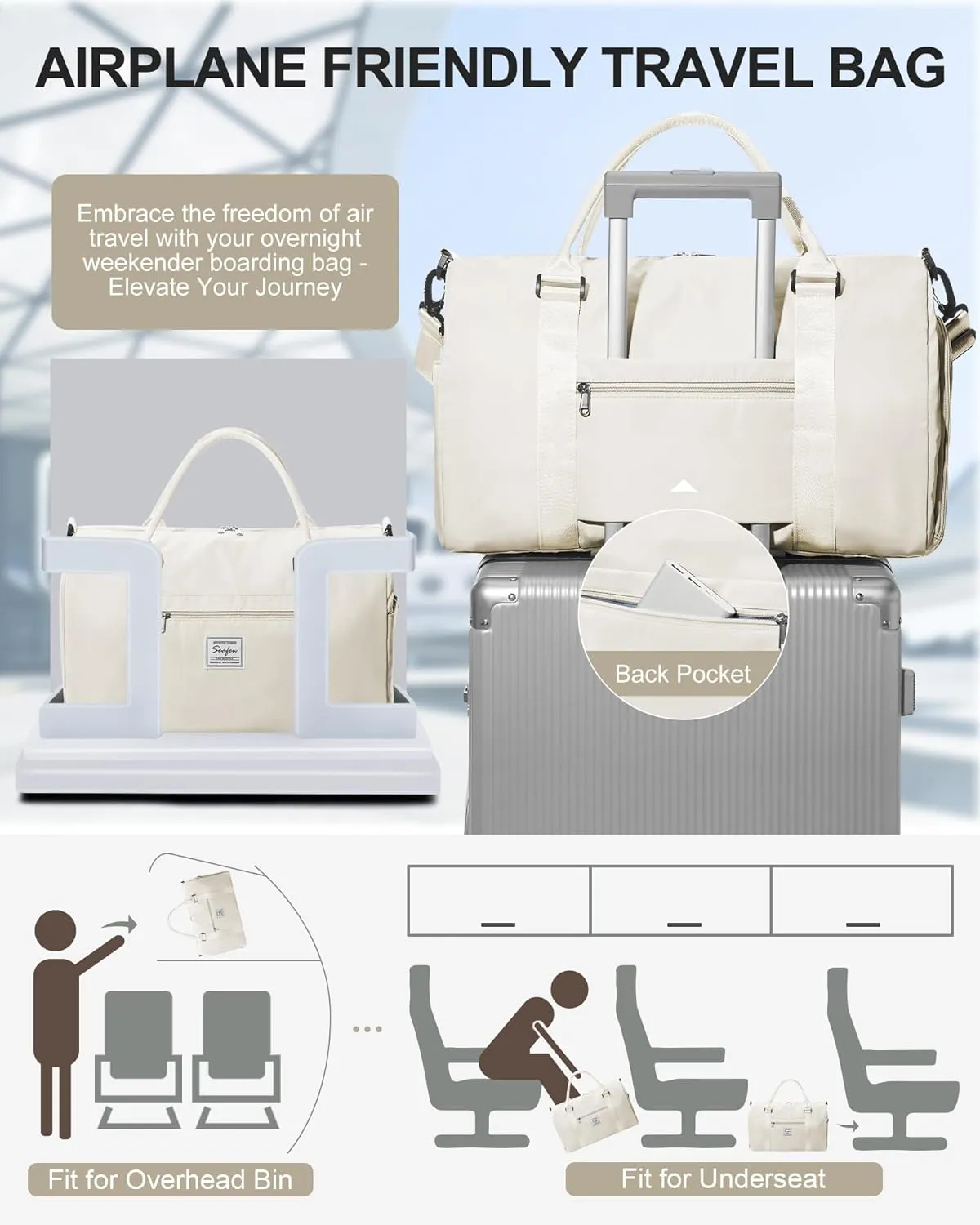 Gym Bag Womens Mens with Shoes Compartment and Wet Pocket Travel Duffel Bag for Women for Plane Sport Gym Tote Bags Swimming Yoga Small Waterproof Weekend Overnight Carry on Bag Hospital Holdalls
