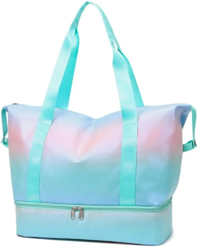 Gym Bag Womens Mens with Shoes Compartment and Wet Pocket Travel Duffel Bag for Women for Plane Sport Gym Tote Bags Swimming Yoga Waterproof Weekend Overnight Bag Carry on Bag Hospital Holdalls