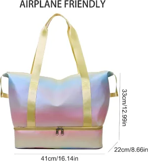 Gym Bag Womens Mens with Shoes Compartment and Wet Pocket Travel Duffel Bag for Women for Plane Sport Gym Tote Bags Swimming Yoga Waterproof Weekend Overnight Bag Carry on Bag Hospital Holdalls