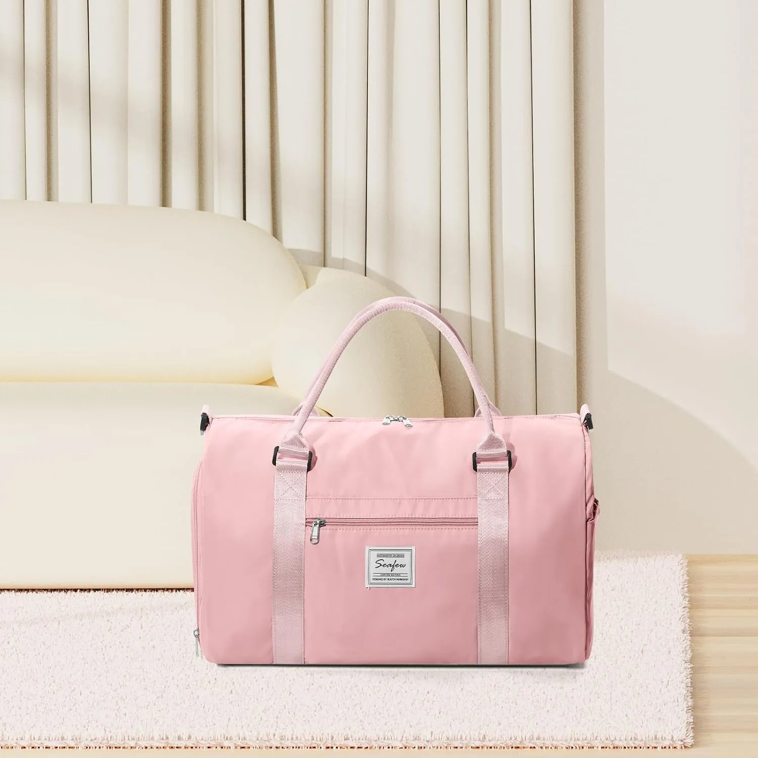 Gym Bag Womens Mens with Shoes Compartment and Wet Pocket Travel Duffel Bag for Women for PlaneSport Gym Tote Bags Swimming Yoga Small Waterproof Weekend Overnight Carry on Bag Hospital Holdalls