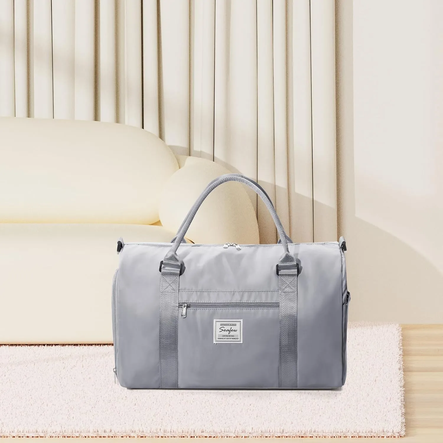 Gym Bag Womens Mens with Shoes Compartment and Wet PocketTravel Duffel Bag for Women for Plane, port Gym Tote Bags Swimming Yoga Small Waterproof Weekend Overnight Carry on Bag Hospital Holdalls