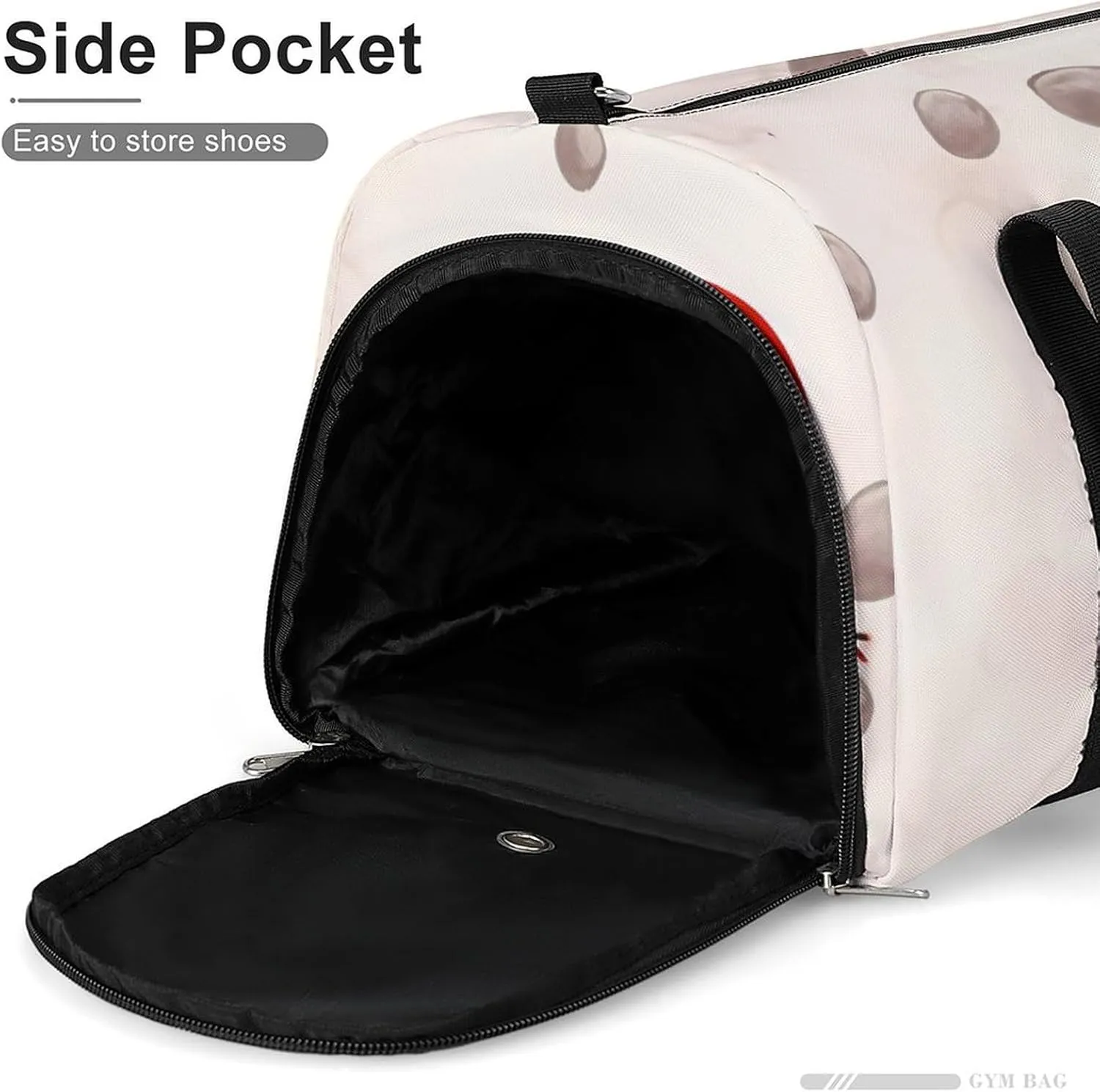 Gym Bags for Men Women Art Ladybug Tracks Duffle Bag Travel Overnight Bag with Shoe Compartment Tote Bags