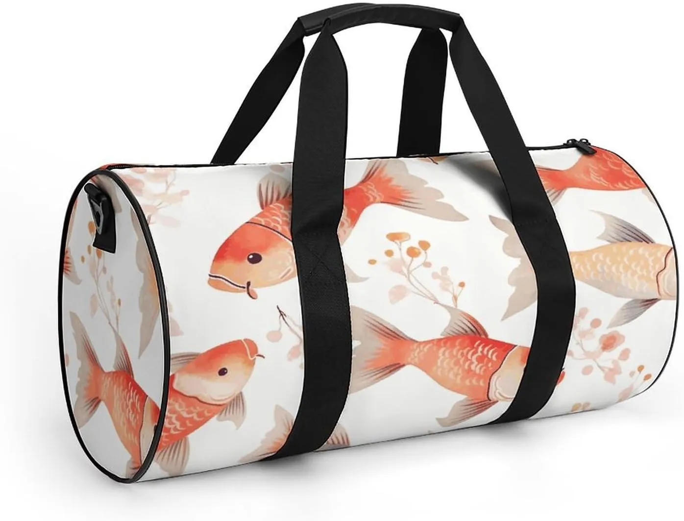 Gym Bags Small Fish Duffel Bag Overnight Bag with Shoe Compartment Carryon Bag for Men Women