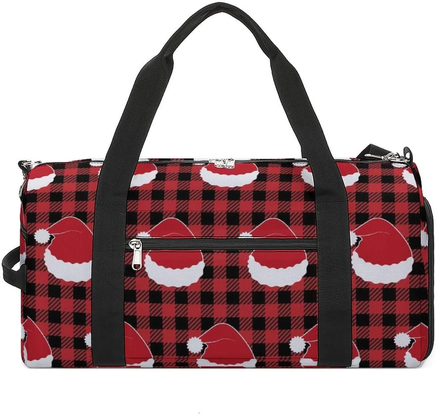 Gym Duffel Bag with Shoe Compartment Wet Pocket, Buffalo-plaid-christmas-pattern Travel Bag for Men Women, style-2