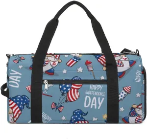 Gym Duffel Bag with Shoe Compartment Wet Pocket, Cute Gnome Cartoon Travel Bag for Men Women, style-2