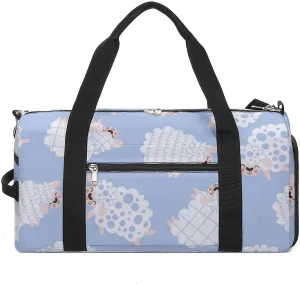 Gym Duffel Bag with Shoe Compartment Wet Pocket, Cute Sheep Travel Bag for Men Women, style-3