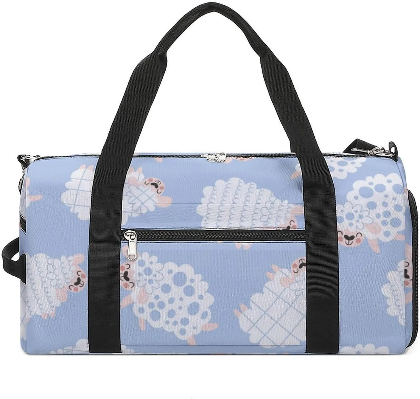 Gym Duffel Bag with Shoe Compartment Wet Pocket, Cute Sheep Travel Bag for Men Women, style-3
