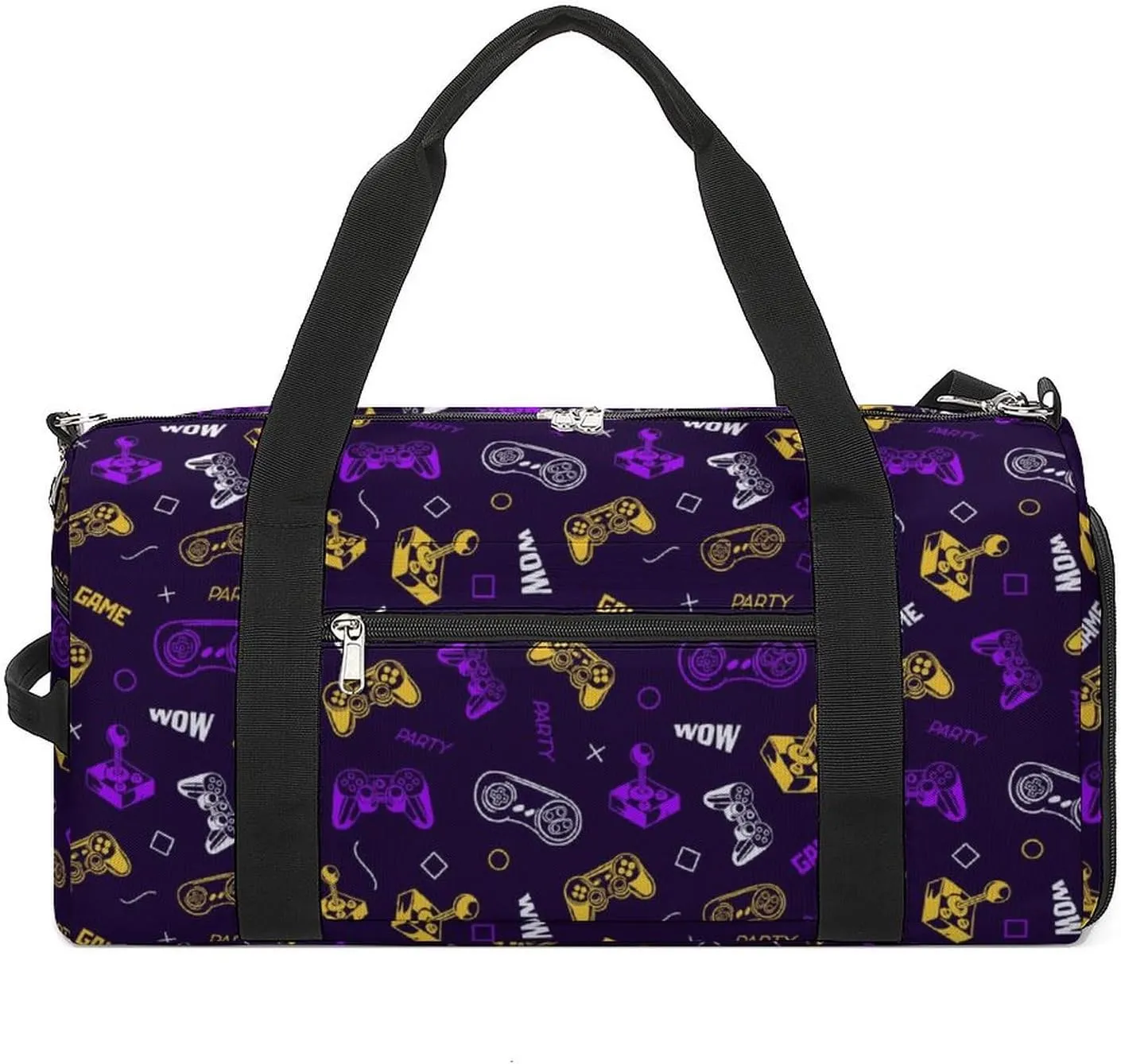 Gym Duffel Bag with Shoe Compartment Wet Pocket, Gamepads And Joysticks Travel Bag for Men Women, style