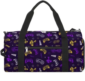 Gym Duffel Bag with Shoe Compartment Wet Pocket, Gamepads And Joysticks Travel Bag for Men Women, style