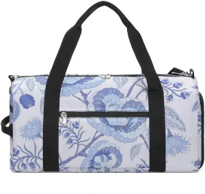 Gym Duffel Bag with Shoe Compartment Wet Pocket, Paisley Pattern Travel Bag for Men Women