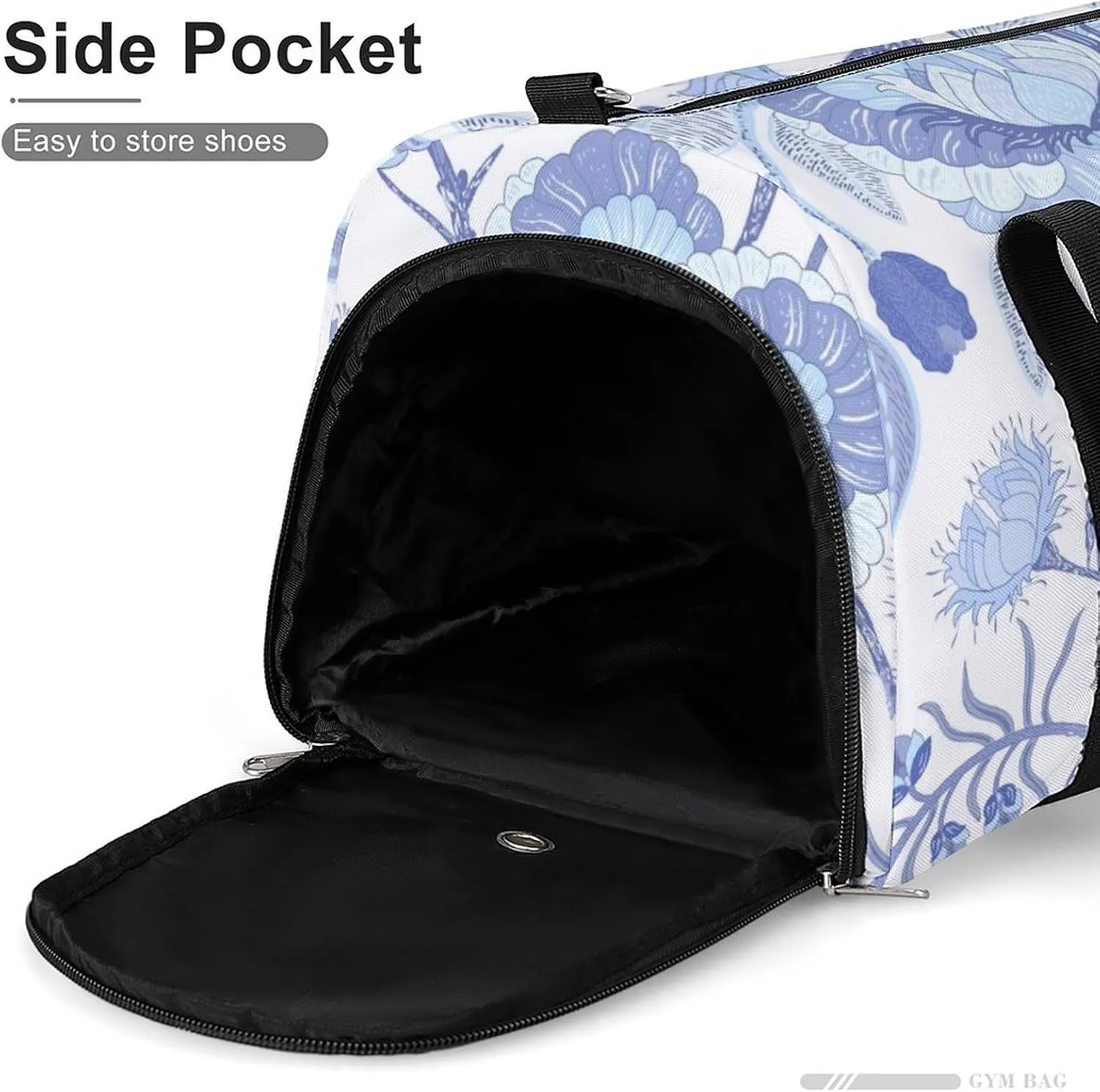 Gym Duffel Bag with Shoe Compartment Wet Pocket, Paisley Pattern Travel Bag for Men Women