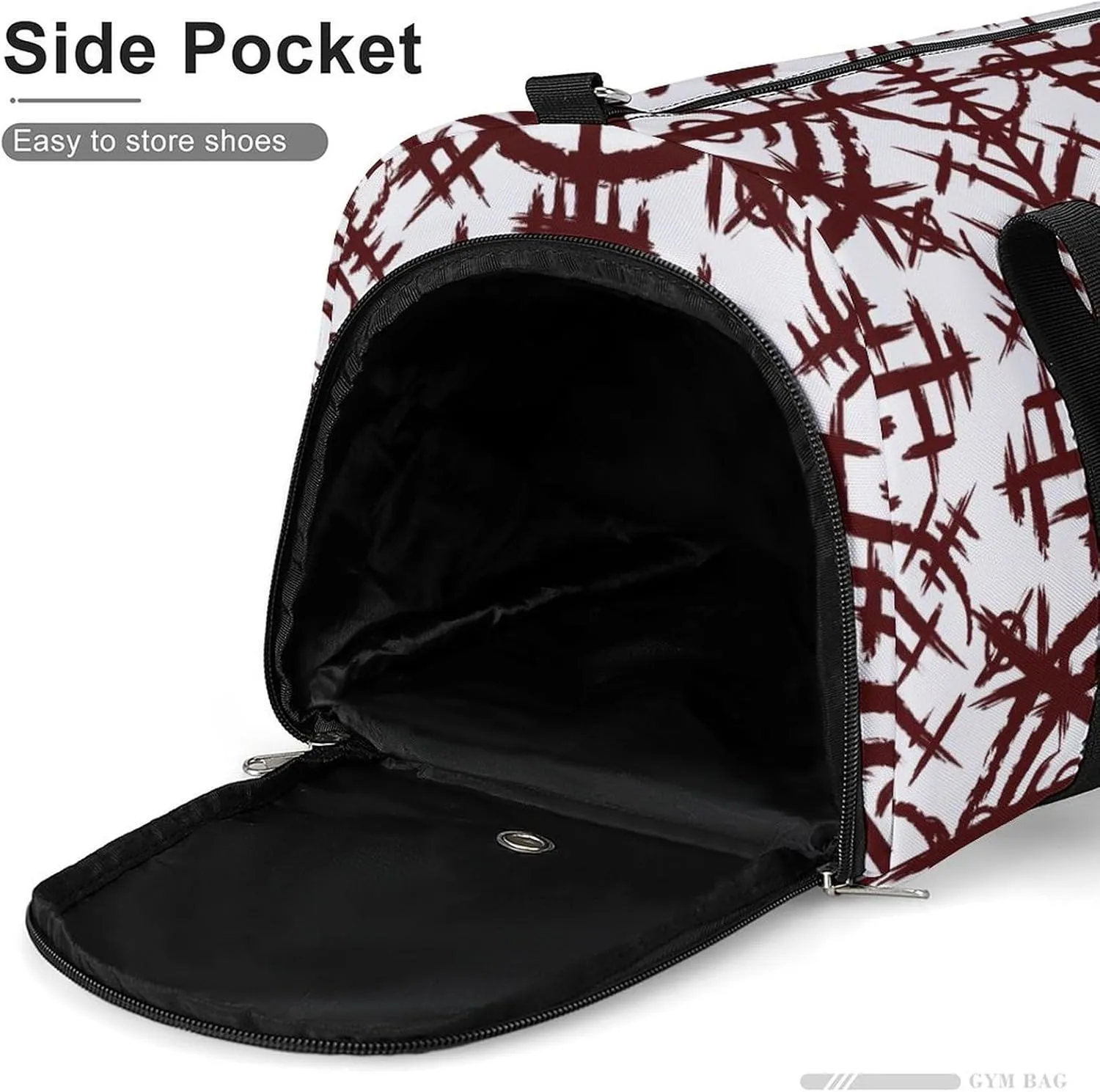 Gym Duffel Bag with Shoe Compartment Wet Pocket, Vikings Symbol Travel Bag for Men Women, style-1