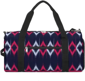 Gym Duffel Bag with Shoe Compartment Wet Pocket, White Red Blue Colors Travel Bag for Men Women, style-3