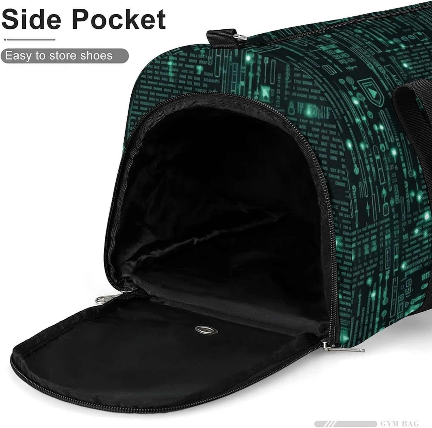 Hacker Sports Gym Bag Carry on Holdalls for Men Small Duffel Bags for Women with Shoe Compartment