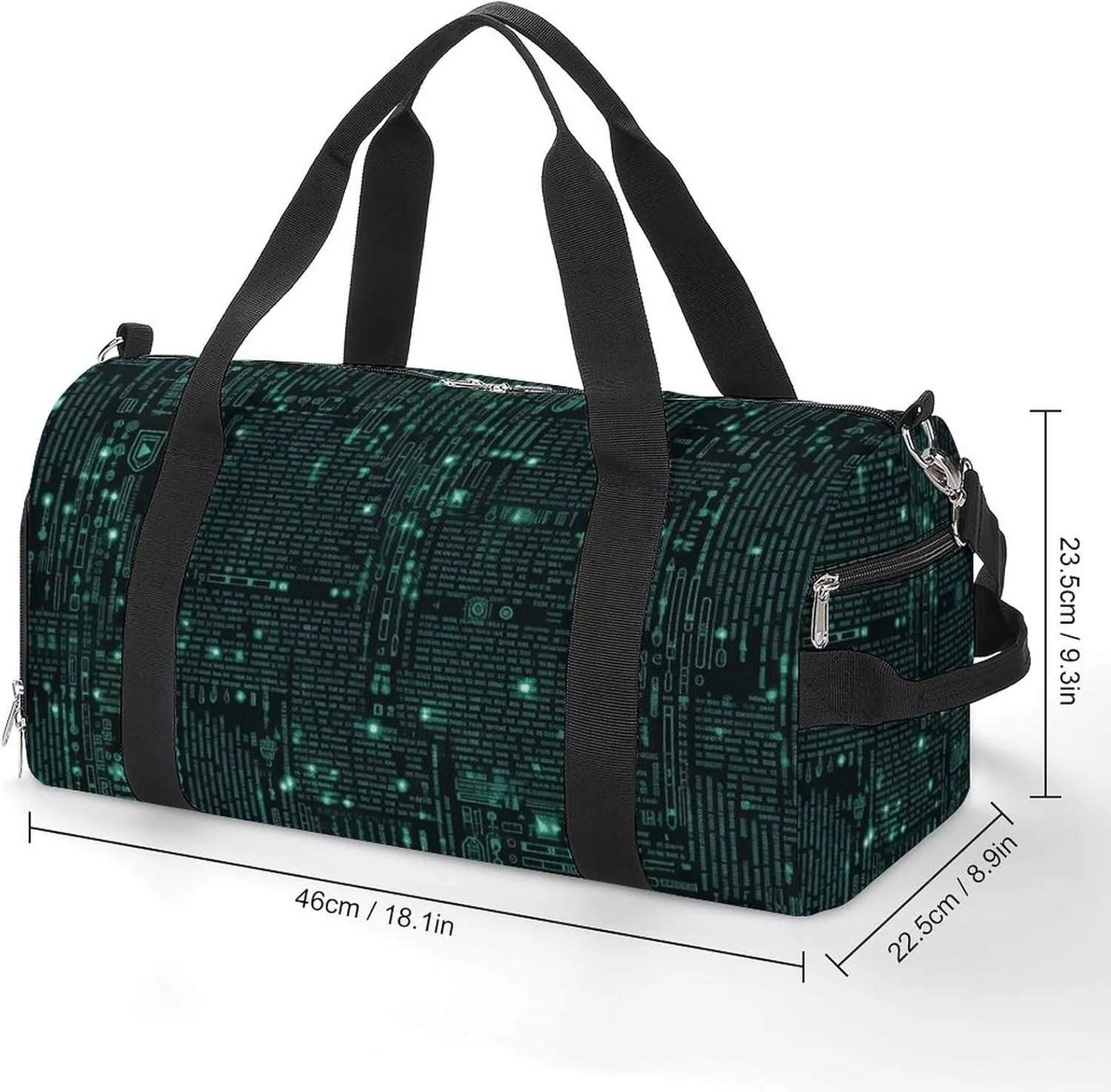 Hacker Sports Gym Bag Carry on Holdalls for Men Small Duffel Bags for Women with Shoe Compartment