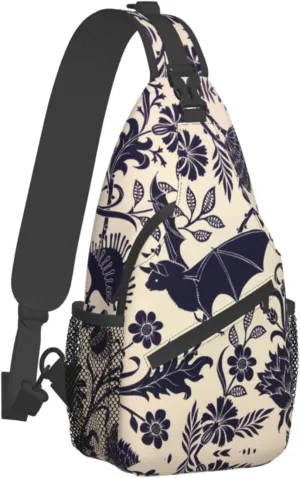 Halloween Bat Sling Bag For Men Women Shoulder Backpack Chest Bags Crossbody Daypack For Hiking Camping Outdoor Trip