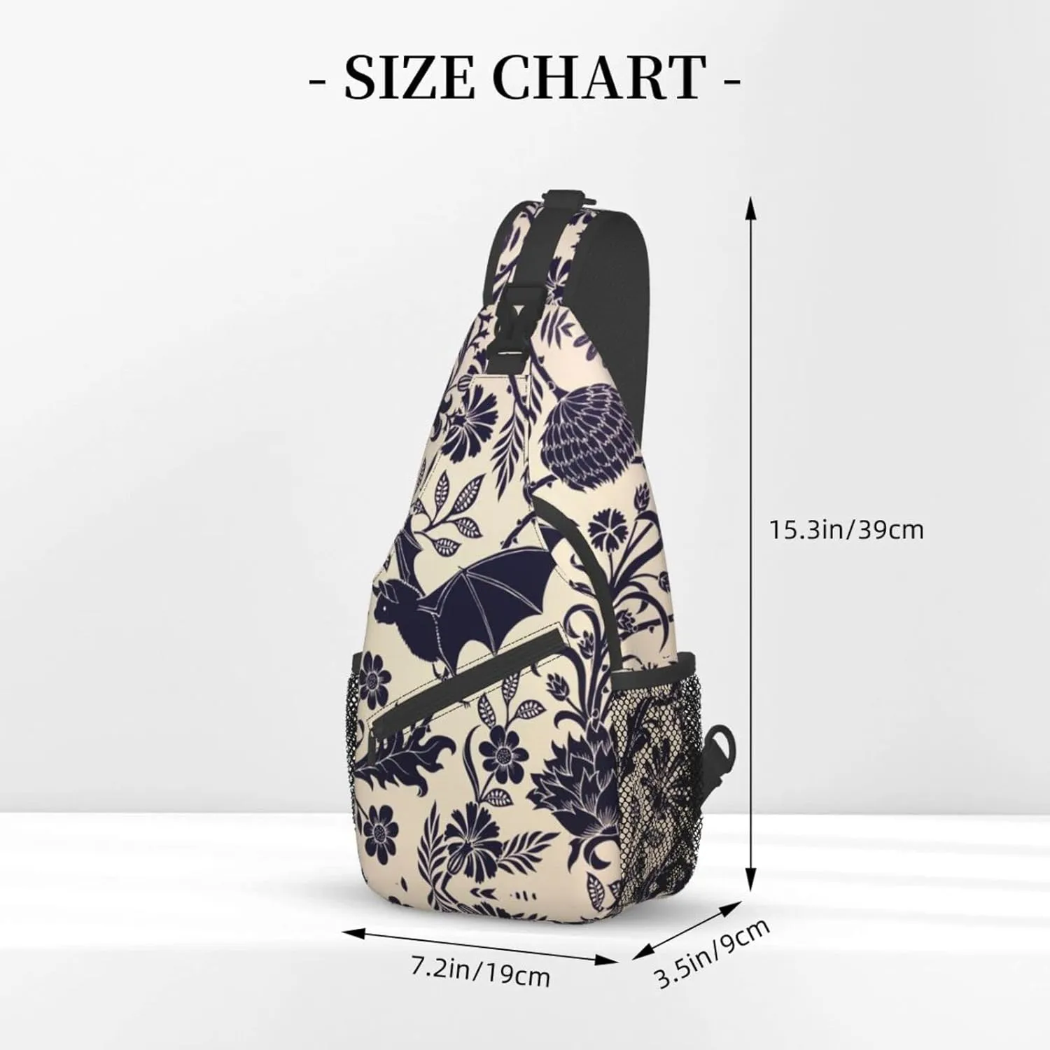 Halloween Bat Sling Bag For Men Women Shoulder Backpack Chest Bags Crossbody Daypack For Hiking Camping Outdoor Trip