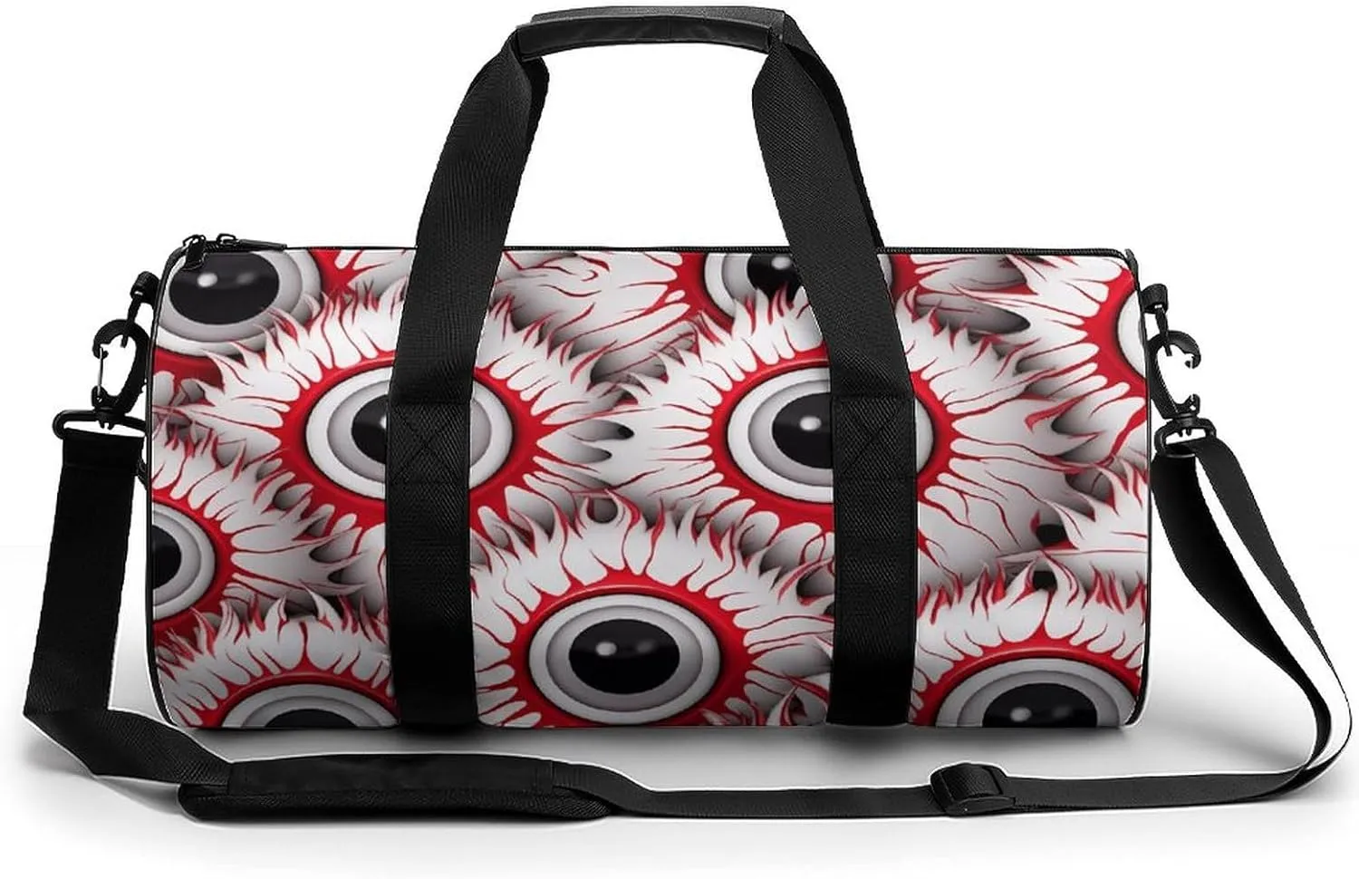 Halloween Eyeballs Travel Duffel Bag Gym Bags Sports Tote Shoulder Weekender Handbag for Men Women