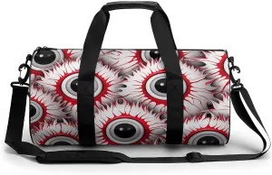 Halloween Eyeballs Travel Duffel Bag Gym Bags Sports Tote Shoulder Weekender Handbag for Men Women