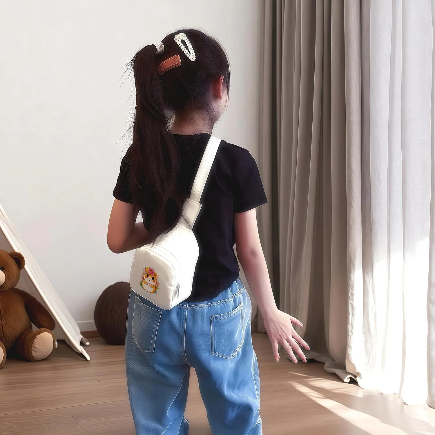 Hamster Mini Sling Bag, Crossbody Bag, Toddler Purse For Kids Girl, Birthday Gift For 4 5 6 7 8 9 10 11 12 Year Old Gifts For Daughter, Granddaughter, Sister, Niece!