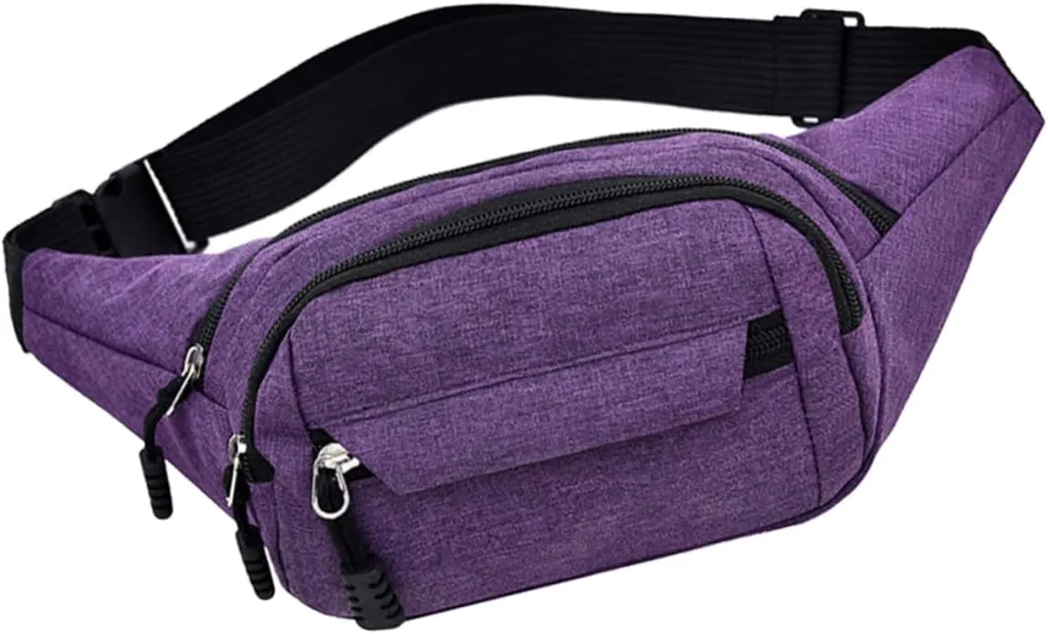 HANABASS 3pcs Fanny Pack for Men Travel Waist Pouch Oxford Fabric Running Belt Keychain Sports Accessory