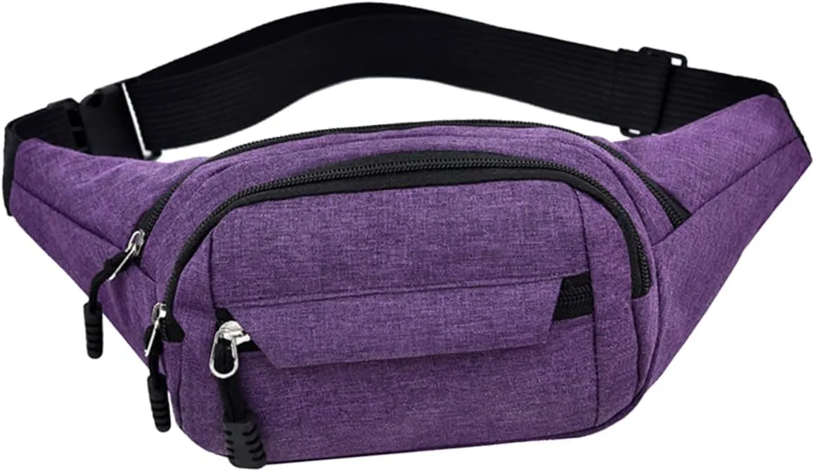 HANABASS 3pcs Fanny Pack for Men Travel Waist Pouch Oxford Fabric Running Belt Keychain Sports Accessory