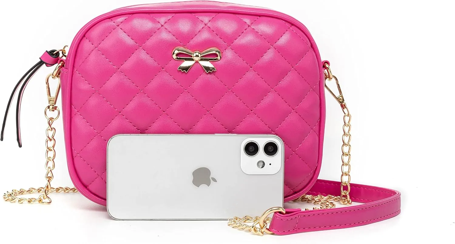 Hanbella Small Crossbody Bags for Women and Girls, Cute PU Leather Purses and Handbags for Teens, Women's Wristlet Clutch