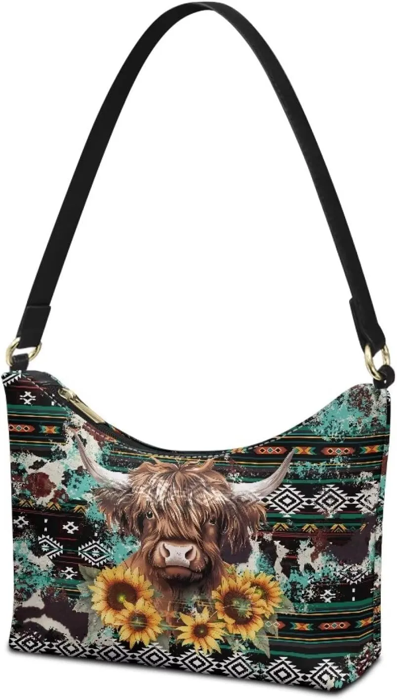 Handbag for Women Leather Underam Shoulder Bag with Zipper Fashion Work Purse Waterproof Travel Wallet