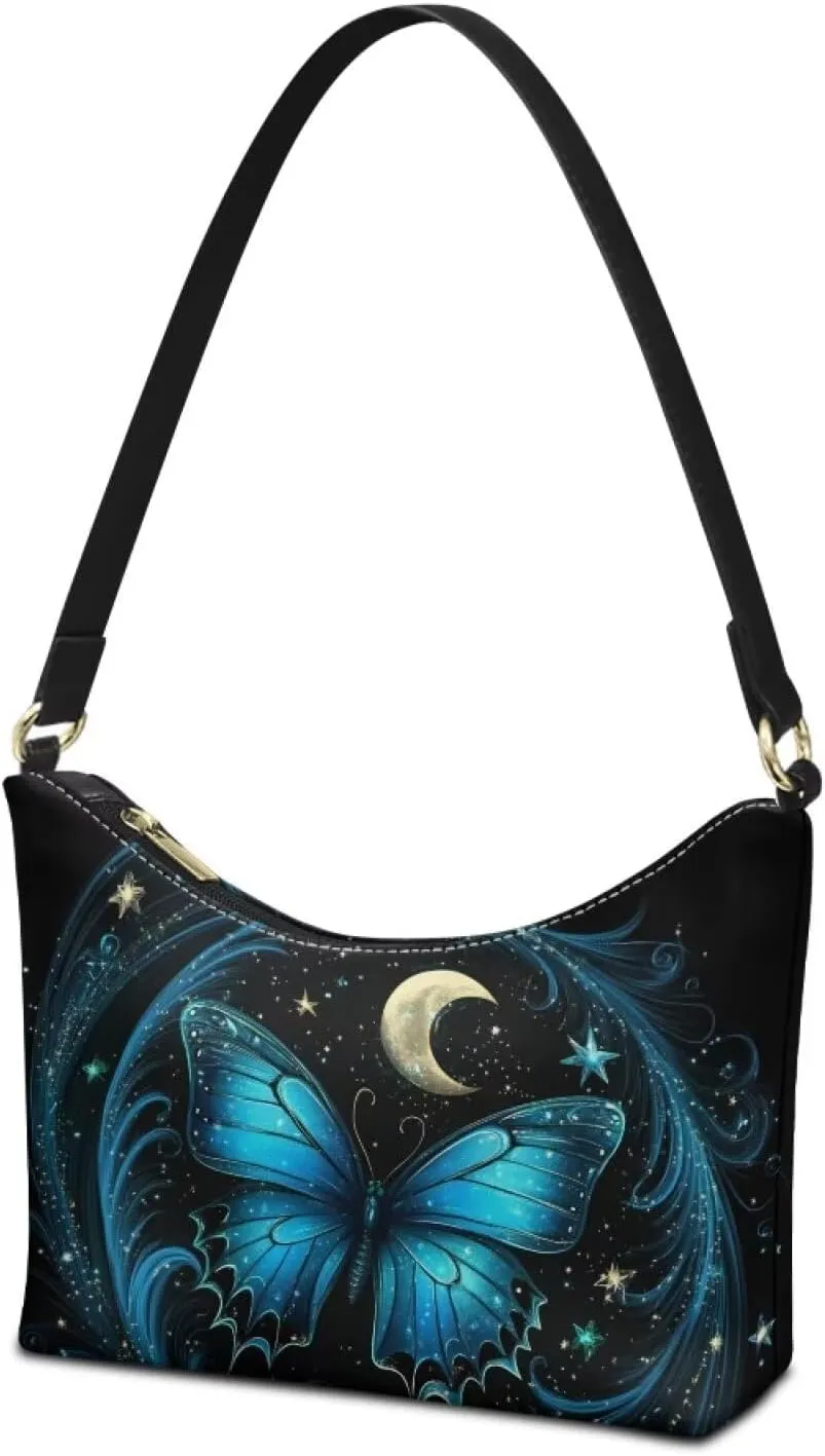 Handbag for Women Leather Underam Shoulder Bag with Zipper Fashion Work Purse Waterproof Travel Wallet
