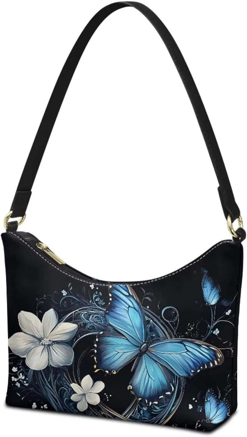 Handbag for Women Leather Underam Shoulder Bag with Zipper Fashion Work Purse Waterproof Travel Wallet
