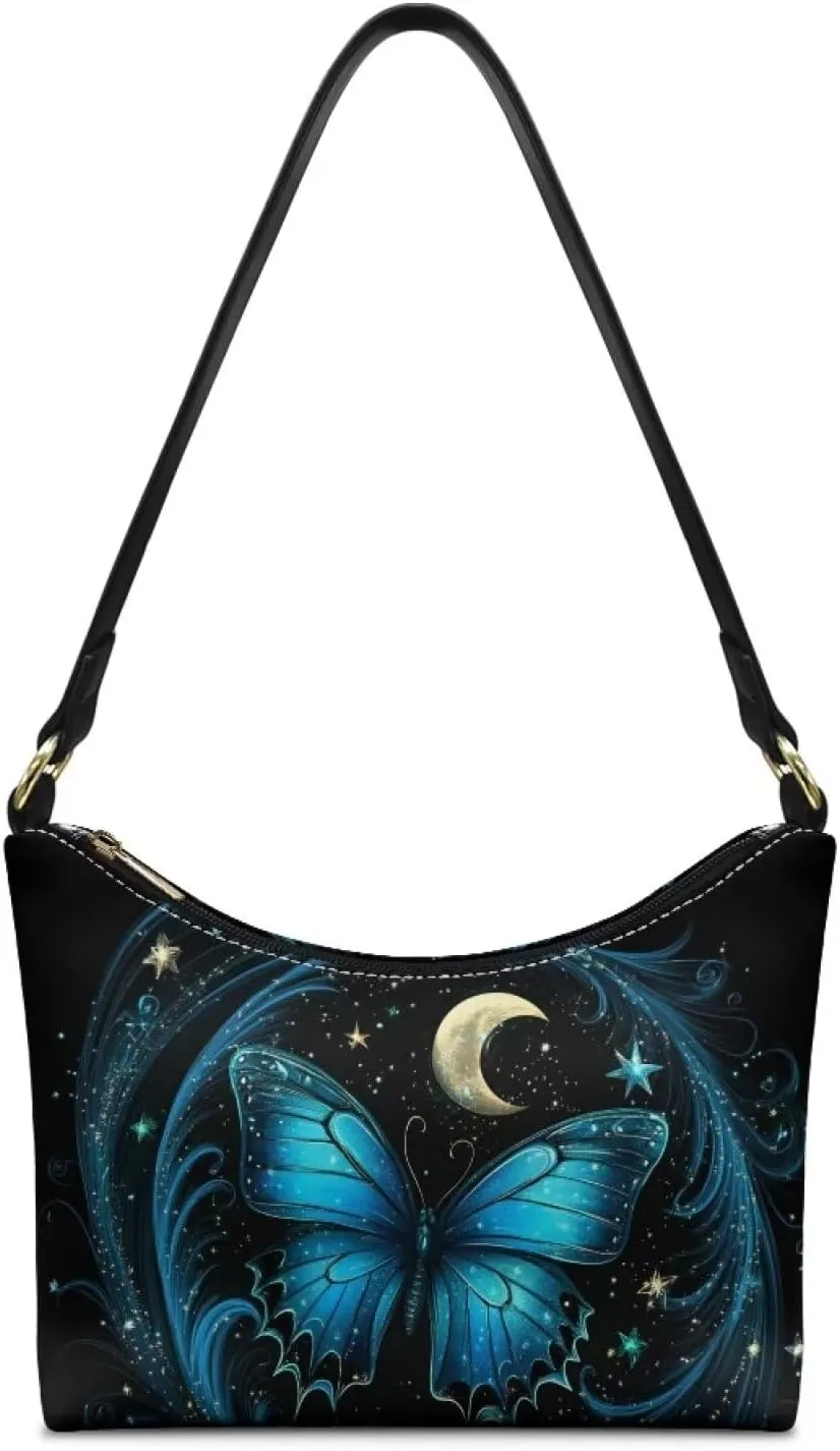 Handbag for Women Leather Underam Shoulder Bag with Zipper Fashion Work Purse Waterproof Travel Wallet