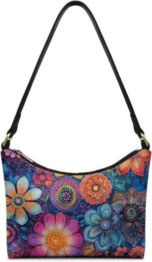 Handbag for Women Leather Underam Shoulder Bag with Zipper Fashion Work Purse Waterproof Travel Wallet