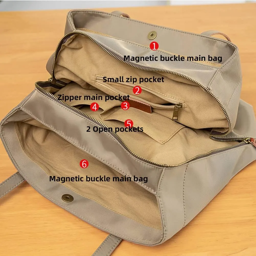 Handbag for Women Top Handle Tote Bag Waterproof Shoulder Purse Multi-Pocket Commute Satchels Work Bags