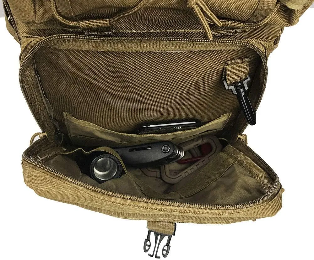 HAOMUK Tactical Sling Bag Pack Military Rover Shoulder Sling Backpack EDC Molle Assault Range Bag