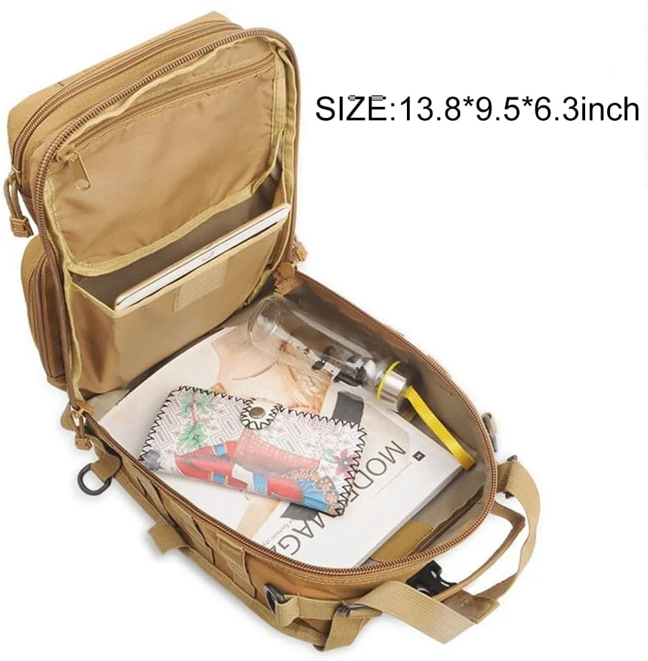 HAOMUK Tactical Sling Bag Pack Military Rover Shoulder Sling Backpack EDC Molle Assault Range Bag