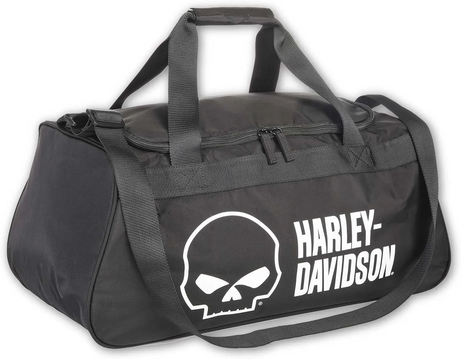 Harley-Davidson Willie G Skull Logo Duffel Bag w/Side Shoe Pocket - Black