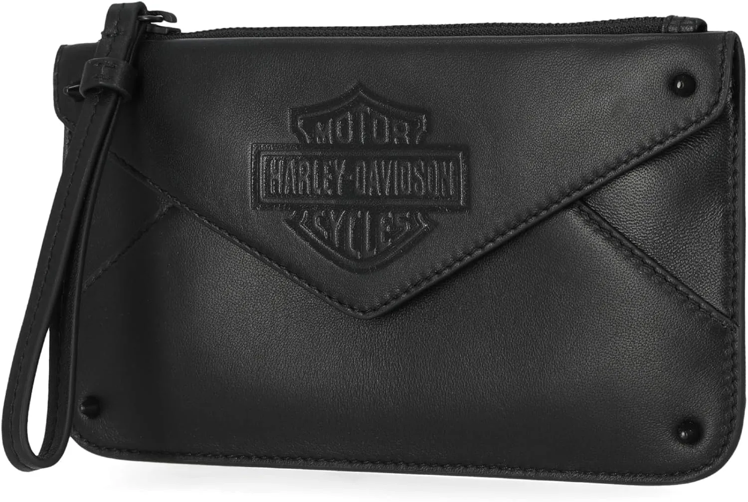 Harley-Davidson Women's Bar & Shield Cone Stud Wristlet Clutch - Black