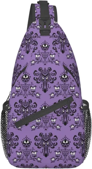 Haunt Mansion Sling Backpack Chest Bag Crossbody Shoulder Bag Gym Cycling Travel Hiking Daypack For Men Women