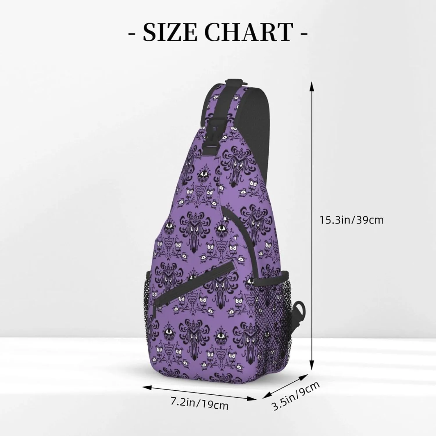 Haunt Mansion Sling Backpack Chest Bag Crossbody Shoulder Bag Gym Cycling Travel Hiking Daypack For Men Women