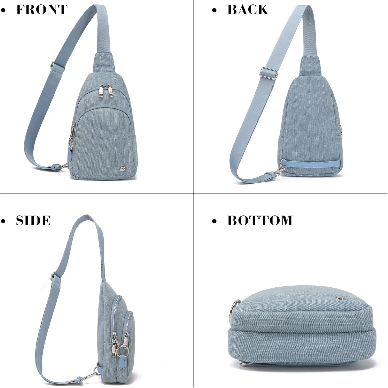 Haytijoe Crossbody Bags for Women Leather Sling Bag Anti-theft Cross Body Bag Travel Sling Purse Chest Bags Fanny Packs