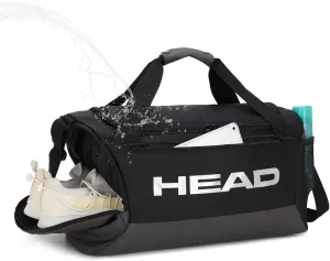 HEAD 45L Waterproof Tennis Duffel Bag for Men, Large Capacity Sports Gym Bags with Shoes Compartment, Lightweight Crossbody Duffle Bag for Business/Workout/Fitness/Weekender/Overnight