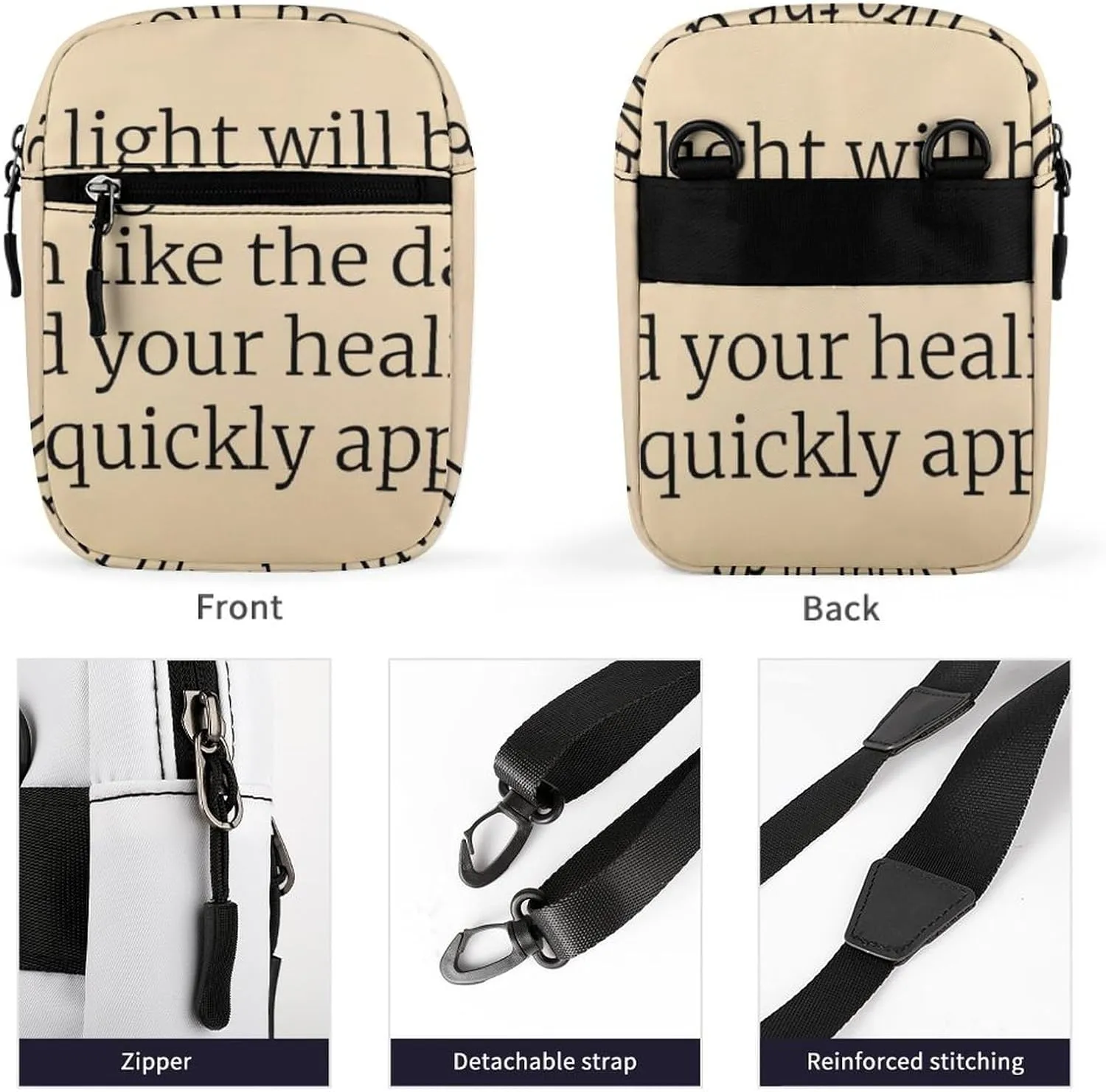 Healing Bible Images Crossbody Bag Small Shoulder Bag Waterproof, Lightweight And Convenient