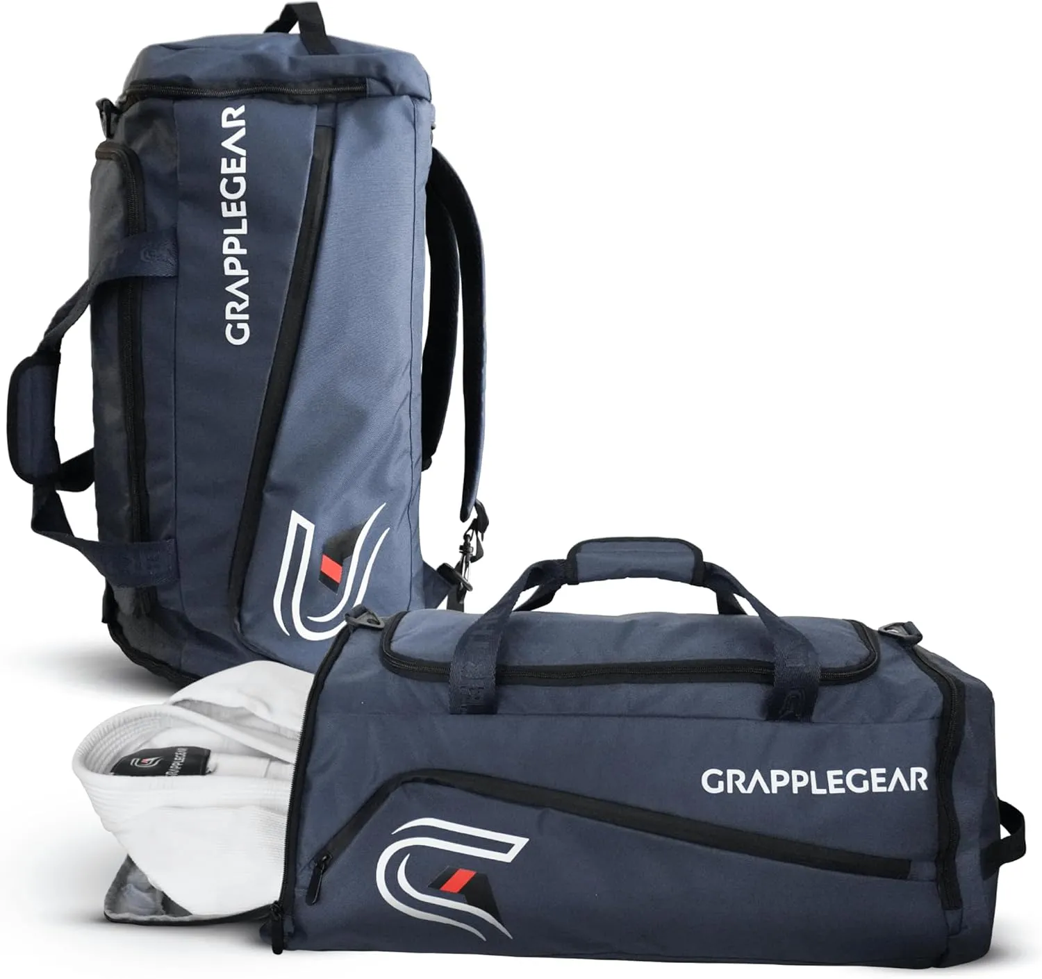 Heavy Duty BJJ Duffel Bag & Backpack in 1 - Large Pocket for Sweaty Gi, Rashguards, or Shoes - Perfect Gym Bag for Brazilian Jiu Jitsu, Martial Arts, Boxing, MMA, Kickboxing, Muay Thai.
