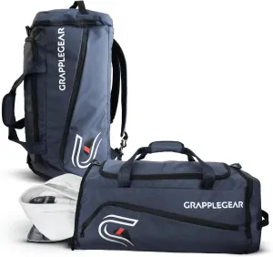Heavy Duty BJJ Duffel Bag & Backpack in 1 - Large Pocket for Sweaty Gi, Rashguards, or Shoes - Perfect Gym Bag for Brazilian Jiu Jitsu, Martial Arts, Boxing, MMA, Kickboxing, Muay Thai.