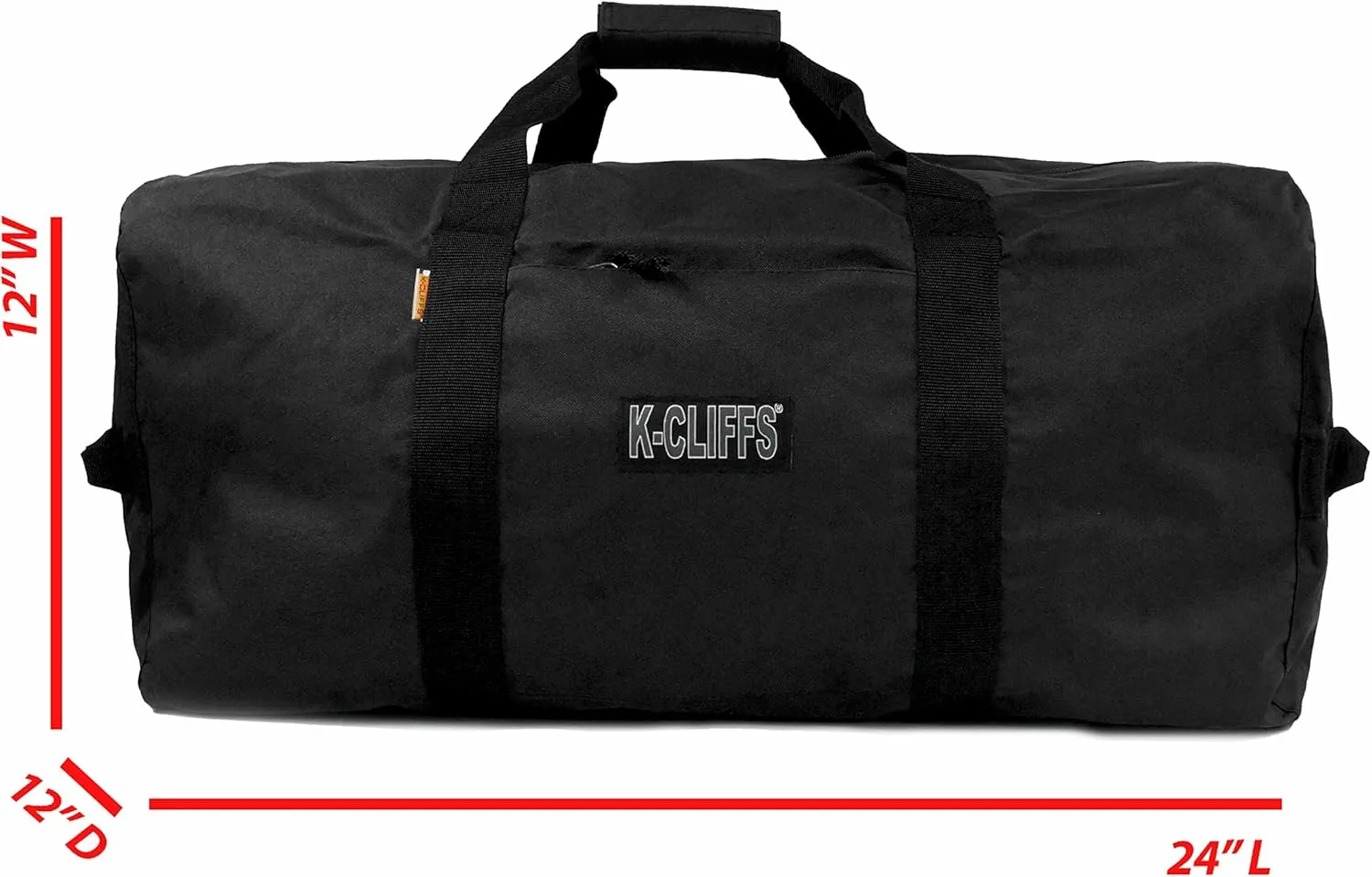 Heavy Duty Cargo Duffel Large Sport Gear Drum Set Equipment Hardware Travel Bag Rooftop Rack Bag (24" x 12" x 12", Black)