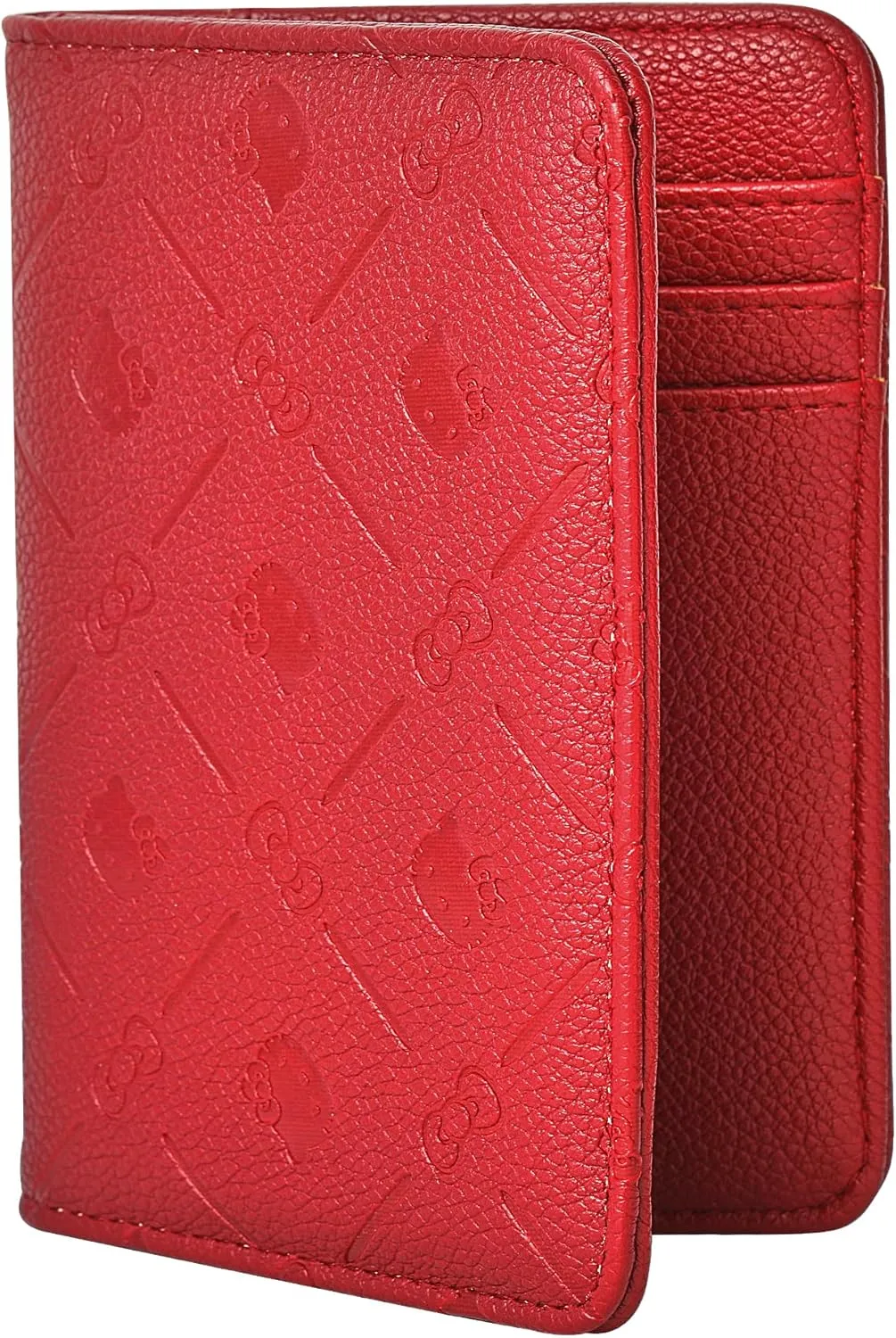 Hello Kitty Passport Holder for Travel Women Official License, Burgundy Red Passport Cover, Sanrio Gifts