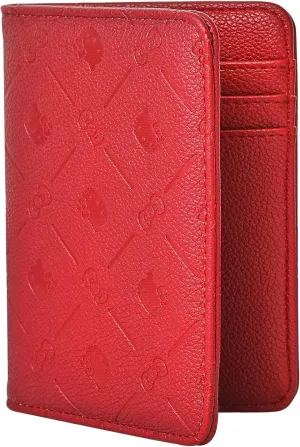 Hello Kitty Passport Holder for Travel Women Official License, Burgundy Red Passport Cover, Sanrio Gifts