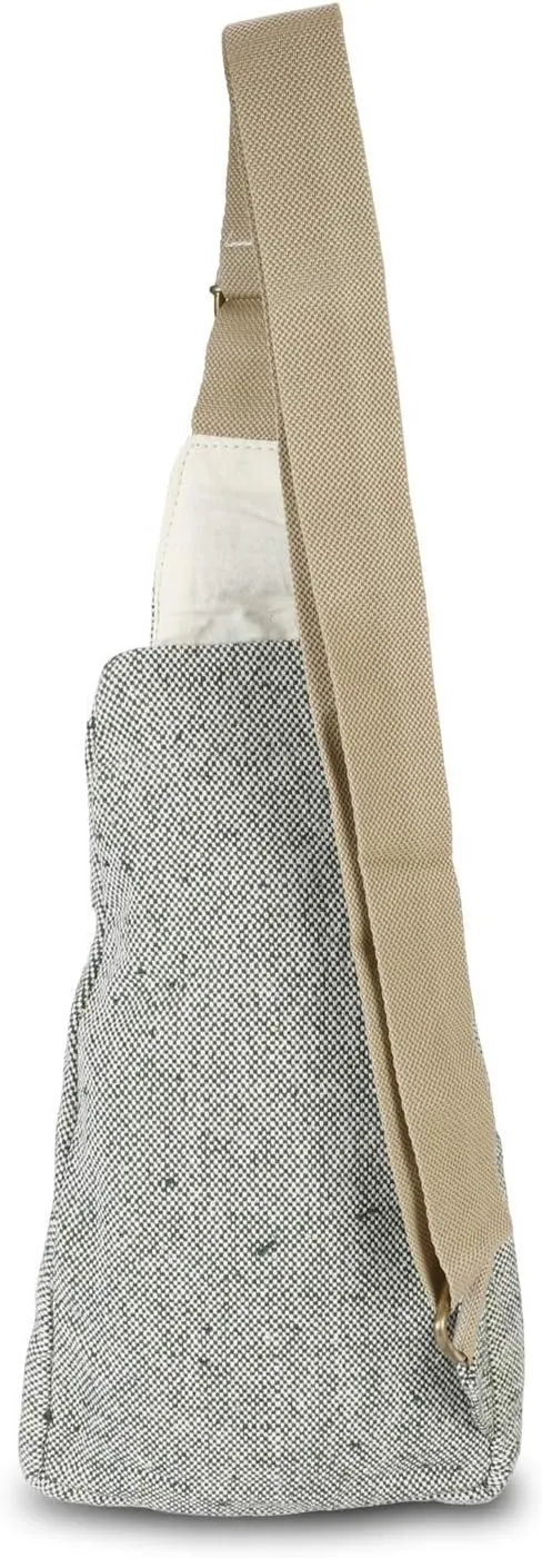 Hemp Sling Backpack- Hemp Cross body Bag- Hemp Shoulder Backpack Adjustable Strap for Men & Women