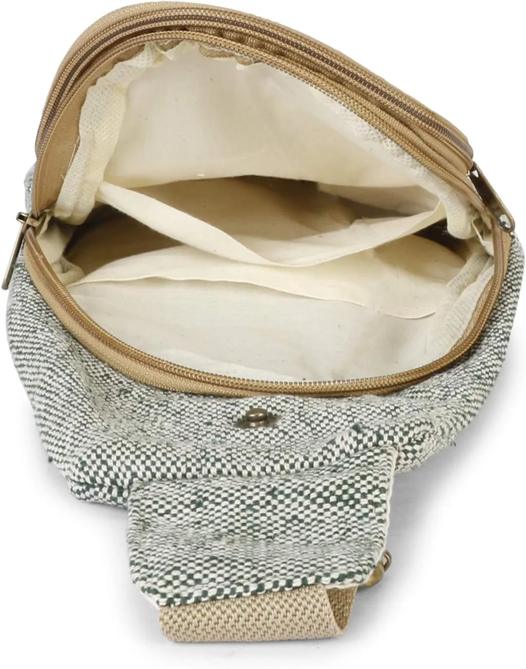 Hemp Sling Backpack- Hemp Cross body Bag- Hemp Shoulder Backpack Adjustable Strap for Men & Women