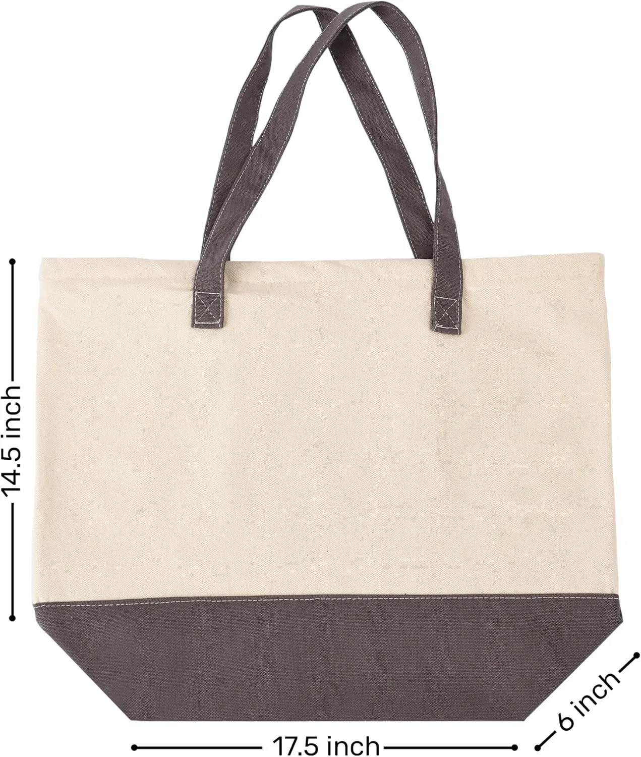 HIFA Personalized Custom Tote Bag for Women, Canvas Tote Bag - Zipper Closure, Extra Inner Pocket - Multipurpose Shoulder Bag